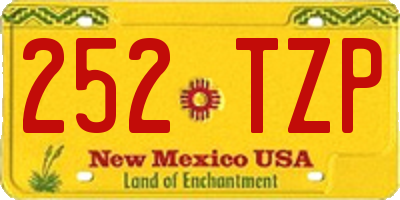 NM license plate 252TZP