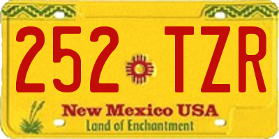 NM license plate 252TZR