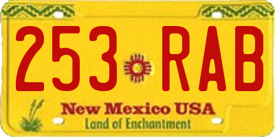 NM license plate 253RAB