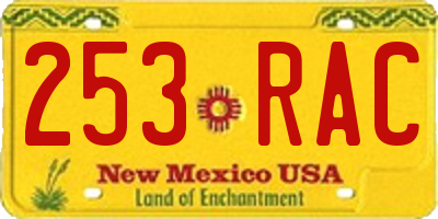 NM license plate 253RAC