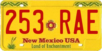 NM license plate 253RAE