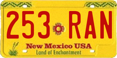 NM license plate 253RAN