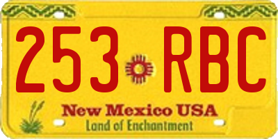 NM license plate 253RBC