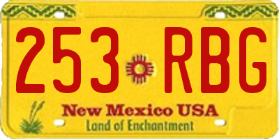 NM license plate 253RBG