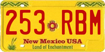 NM license plate 253RBM