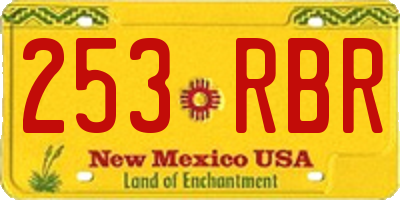 NM license plate 253RBR