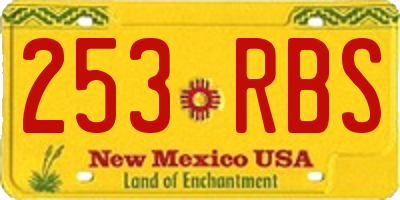 NM license plate 253RBS