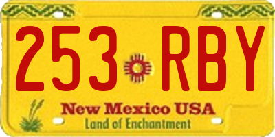 NM license plate 253RBY