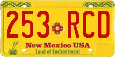 NM license plate 253RCD