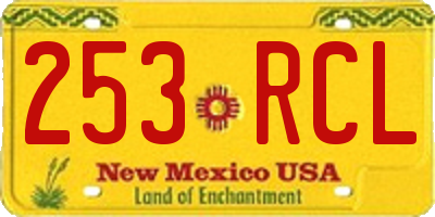 NM license plate 253RCL