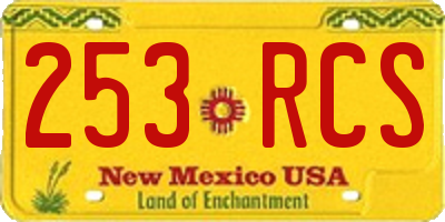 NM license plate 253RCS