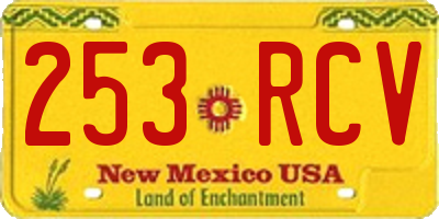 NM license plate 253RCV