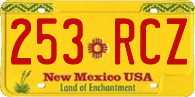NM license plate 253RCZ