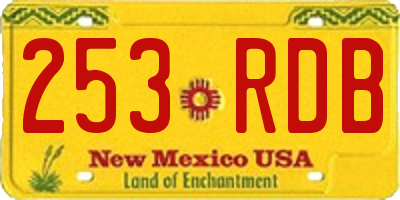 NM license plate 253RDB