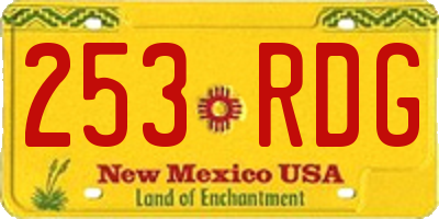 NM license plate 253RDG
