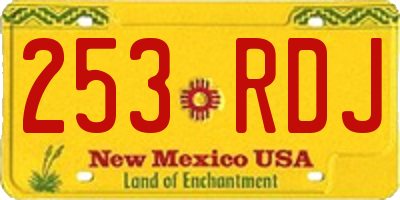 NM license plate 253RDJ