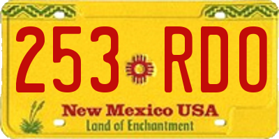 NM license plate 253RDO