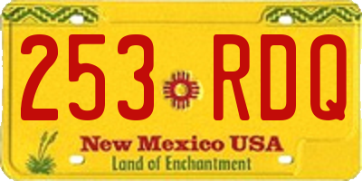 NM license plate 253RDQ