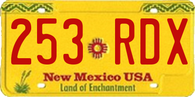 NM license plate 253RDX