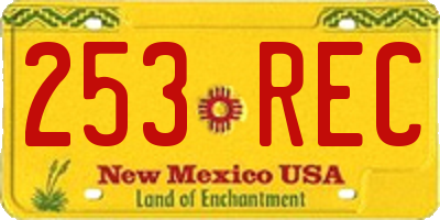 NM license plate 253REC