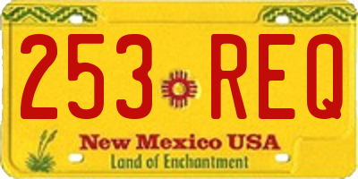 NM license plate 253REQ