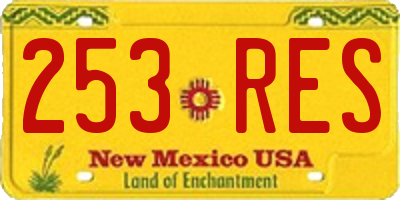 NM license plate 253RES