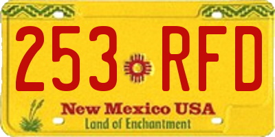 NM license plate 253RFD