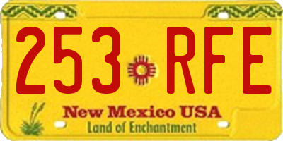 NM license plate 253RFE