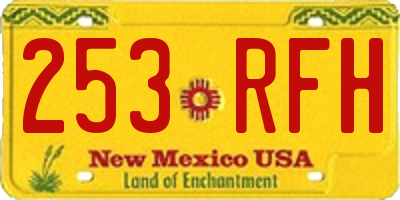 NM license plate 253RFH