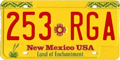 NM license plate 253RGA