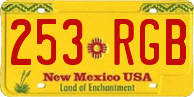 NM license plate 253RGB
