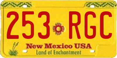NM license plate 253RGC