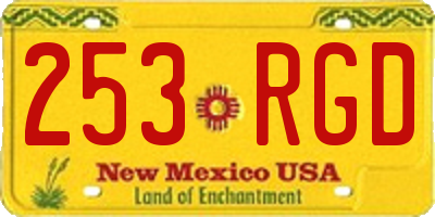 NM license plate 253RGD