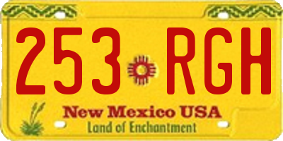 NM license plate 253RGH