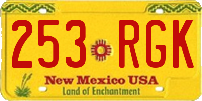 NM license plate 253RGK