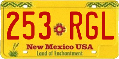 NM license plate 253RGL