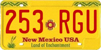NM license plate 253RGU