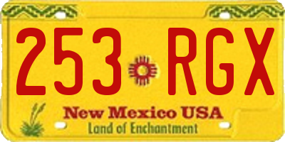 NM license plate 253RGX