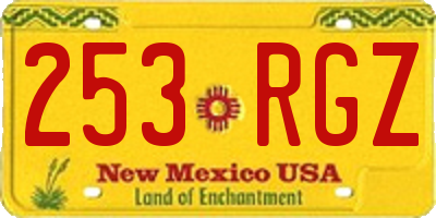 NM license plate 253RGZ