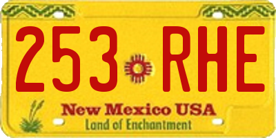 NM license plate 253RHE