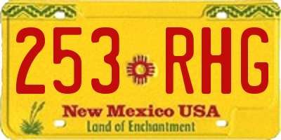 NM license plate 253RHG