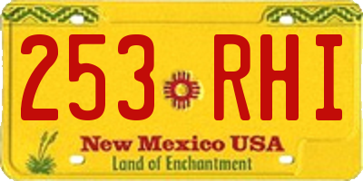 NM license plate 253RHI