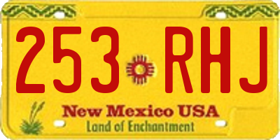 NM license plate 253RHJ