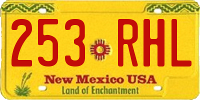 NM license plate 253RHL