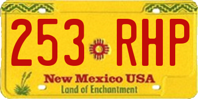 NM license plate 253RHP