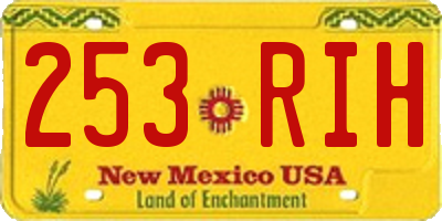 NM license plate 253RIH
