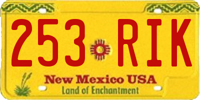 NM license plate 253RIK