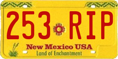 NM license plate 253RIP