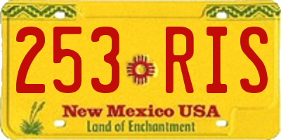 NM license plate 253RIS