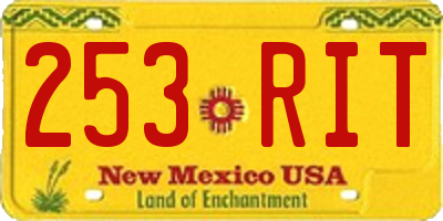 NM license plate 253RIT